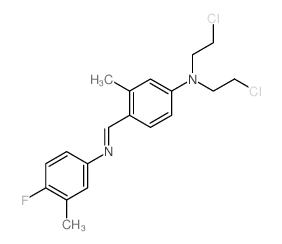 Benzenamine,N,N-bis(2-chloroethyl)-4-[[(4-fluoro-3-methylphenyl)imino]methyl]-3-methyl- Structure