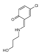 4-chloro-6-[(3-hydroxypropylamino)methylidene]cyclohexa-2,4-dien-1-one Structure