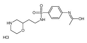 N-[4-(2-morpholin-4-ium-2-ylethylsulfamoyl)phenyl]acetamide,chloride结构式