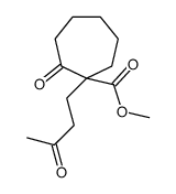 methyl 2-oxo-1-(3-oxobutyl)cycloheptane-1-carboxylate结构式