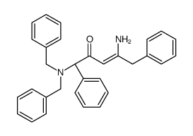 (1S)-4-amino-1-(dibenzylamino)-1,5-diphenylpent-3-en-2-one结构式