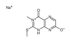 3-Methyl-2-methylthio-4,7(3H,8H)-pteridinedione, Sodium Salt Structure