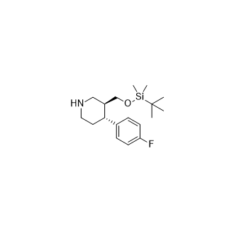 (3S,4R)-3-(((Tert-butyldimethylsilyl)oxy)methyl)-4-(4-fluorophenyl)piperidine structure