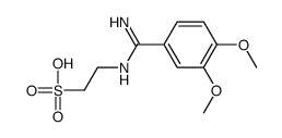 2-[[amino-(3,4-dimethoxyphenyl)methylidene]amino]ethanesulfonic acid Structure