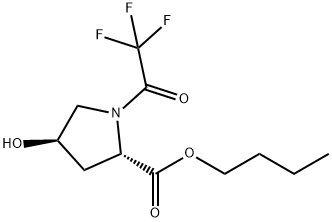 (4R)-4-Hydroxy-1-(trifluoroacetyl)-L-proline butyl ester Structure