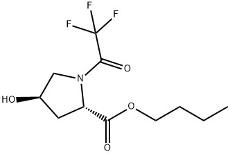 (4R)-4-Hydroxy-1-(trifluoroacetyl)-L-proline butyl ester结构式