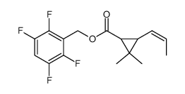 2,3,5,6-tetrafluorobenzyl-2,2-dimethyl-3-(1-propenyl)cyclopropane carboxylate结构式