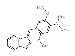 Benzenamine,4-(1H-inden-1-ylidenemethyl)-2,5-dimethoxy-N,N-dimethyl- Structure