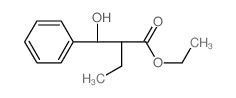 Benzenepropanoic acid, a-ethyl-b-hydroxy-, ethyl ester structure