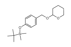 4-tert-butyl-butyldimethylsilyloxybenzyl alcohol THP ether Structure