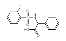 2-([(2-CHLOROPHENYL)SULFONYL]AMINO)-2-PHENYLACETIC ACID结构式