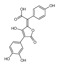 α-[4-(3,4-Dihydroxyphenyl)-3-hydroxy-5-oxofuran-2(5H)-ylidene]-4-hydroxybenzeneacetic acid structure