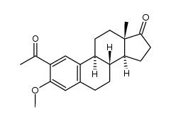 2-acetyl-3-methoxy-estra-1,3,5(10)-trien-17-one结构式