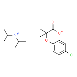 diisopropylammonium 2-(p-chlorophenoxy)-2-methylpropionate结构式