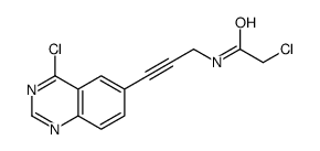 2-chloro-N-[3-(4-chloroquinazolin-6-yl)prop-2-ynyl]acetamide Structure