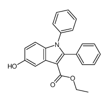 ethyl 5-hydroxy-1,2-diphenylindole-3-carboxylate Structure