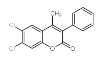 6,7-DICHLORO-4-METHYL-3-PHENYLCOUMARIN结构式