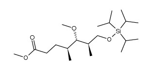 (4S,5S,6R)-methyl 5-methoxy-4,6-dimethyl-7-((triisopropylsilyl)oxy)heptanoate结构式