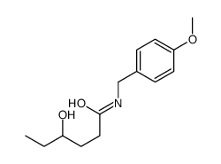 4-hydroxy-N-[(4-methoxyphenyl)methyl]hexanamide结构式