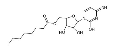 [(2R,3S,4S,5R)-5-(4-amino-2-oxopyrimidin-1-yl)-3,4-dihydroxyoxolan-2-yl]methyl octanoate结构式