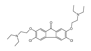 3,6-dichloro-2,7-bis[2-(diethylamino)ethoxy]fluoren-9-one Structure