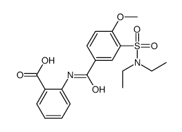 2-[[3-(diethylsulfamoyl)-4-methoxybenzoyl]amino]benzoic acid Structure