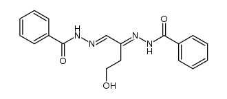 2-benzoylhydrazono-4-hydroxy-butyraldehyde benzoylhydrazone Structure