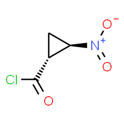 Cyclopropanecarbonyl chloride, 2-nitro-, (1R,2R)-rel- (9CI) Structure
