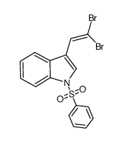 3-(2,2-dibromoethenyl)-1-(phenylsulfonyl)indole结构式