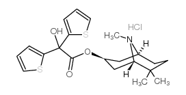 (6,6,9-trimethyl-9-azabicyclo[3.3.1]nonan-3-yl) 2-hydroxy-2,2-dithiophen-2-ylacetate,hydrochloride结构式