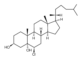 6β-chloro-5α-cholestanediol-(3β.5)结构式