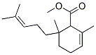 2,6-Dimethyl-6-(4-methyl-3-pentenyl)-2-cyclohexene-1-carboxylic acid methyl ester Structure