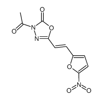 3-acetyl-5-[2-(5-nitro-furan-2-yl)-vinyl]-3H-[1,3,4]oxadiazol-2-one Structure