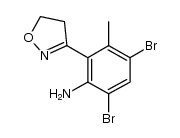 4,6-dibromo-2-(4,5-dihydroisoxazol-3-yl)-3-methylaniline Structure