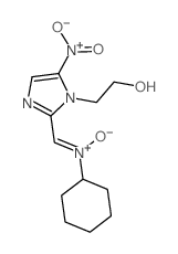 cyclohexyl-[[1-(2-hydroxyethyl)-5-nitro-imidazol-2-yl]methylidene]-oxido-azanium Structure
