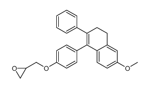 2-[[4-(6-methoxy-2-phenyl-3,4-dihydronaphthalen-1-yl)phenoxy]methyl]oxirane Structure