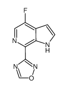 3-(4-fluoro-1H-pyrrolo[2,3-c]pyridin-7-yl)-1,2,4-oxadiazole结构式