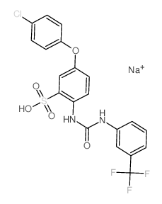 5-(4-chlorophenoxy)-2-[[3-(trifluoromethyl)phenyl]carbamoylamino]benzenesulfonic acid结构式