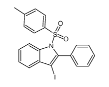 3-iodo-2-phenyl-1-(4-toluenesulfonyl)indole Structure