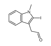 (2-iodo-1-methyl-1H-indol-3-yl)acetaldehyde Structure