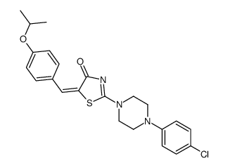 2-[4-(4-chlorophenyl)piperazin-1-yl]-5-[(4-propan-2-yloxyphenyl)methylidene]-1,3-thiazol-4-one Structure