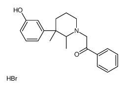 2-[3-(3-hydroxyphenyl)-2,3-dimethylpiperidin-1-yl]-1-phenylethanone,hydrobromide Structure