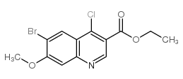 ethyl 6-bromo-4-chloro-7-methoxyquinoline-3-carboxylate structure