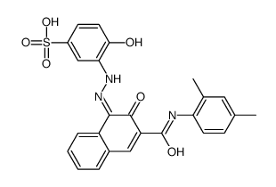 3-[2-[3-[(2,4-dimethylphenyl)carbamoyl]-2-oxonaphthalen-1-ylidene]hydrazinyl]-4-hydroxybenzenesulfonic acid Structure