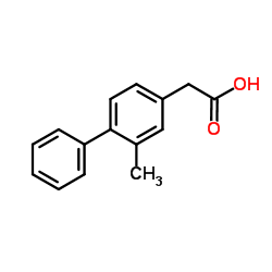 (2-Methyl-4-biphenylyl)acetic acid结构式