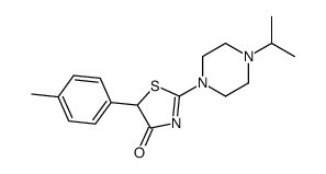 5-(4-methylphenyl)-2-(4-propan-2-ylpiperazin-1-yl)-1,3-thiazol-4-one结构式