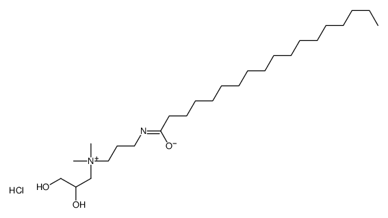 2,3-dihydroxypropyl-dimethyl-[3-(octadecanoylamino)propyl]azanium,chloride Structure