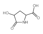 4-hydroxy-5-oxo-pyrrolidine-2-carboxylic acid结构式