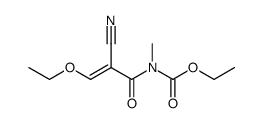(3-ethoxy-2-cyano-acryloyl)-methyl-carbamic acid ethyl ester Structure