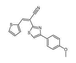 (E)-2-[4-(4-methoxyphenyl)-1,3-thiazol-2-yl]-3-thiophen-2-ylprop-2-enenitrile结构式